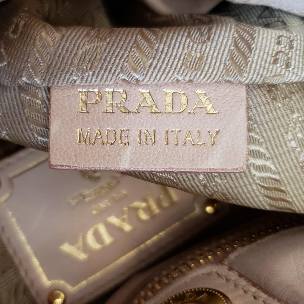PRADA 2way Leather Bow Shoulder Bag Auth Rare - Picture 13 of 13